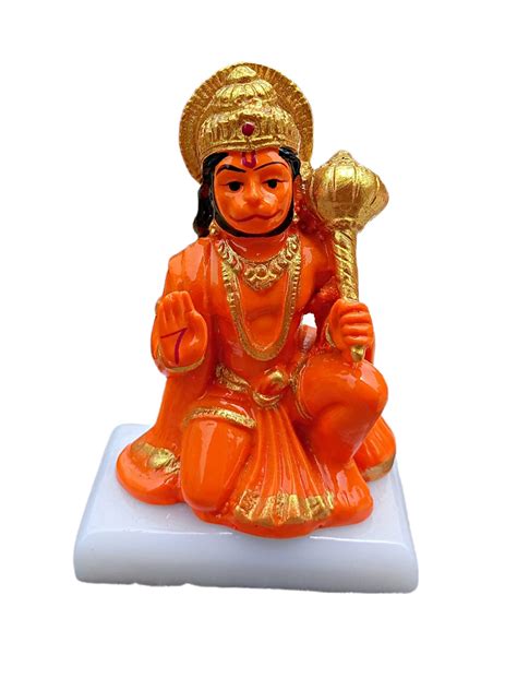 Buy Hanuman Ji Ki Murti In Blessing Posture With Gada Sitting Lord