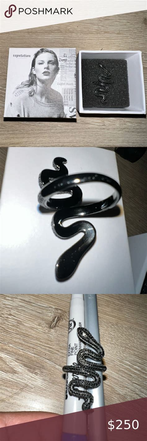 Taylor Swift Reputation black Snake Ring Taylor Swift Outfits, Snake ...