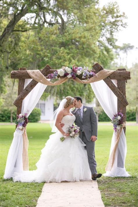 Top 20 Rustic Burlap Wedding Arches And Backdrop Ideas Roses And Rings