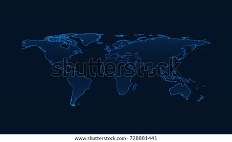 light blue world map  dark stock photo edit