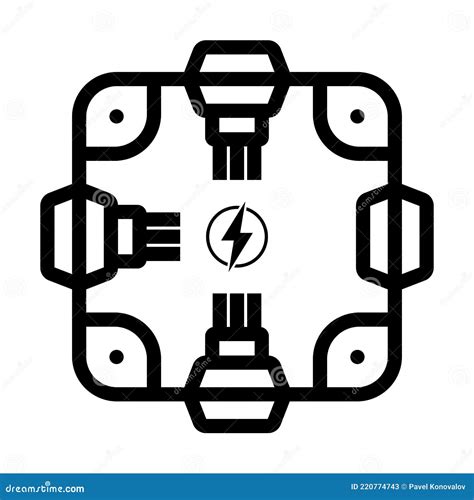 Electrical Junction Box Icon Stock Vector Illustration Of