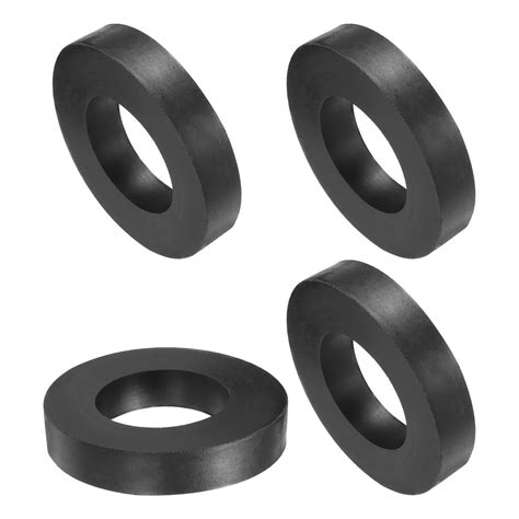 4 Packs Rubber Spacers 50mm OD 26mm ID 10mm Height Round Anti