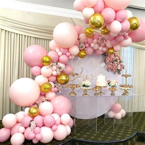 Le Style 26 Guirlande De Ballons En Arc Rose Macaron Kit De