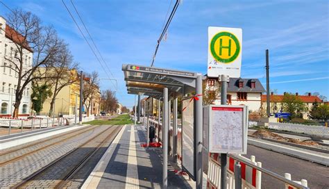 H LlAnzeiger Haltestelle Bergmannstrost Barrierefrei Und Nachhaltig