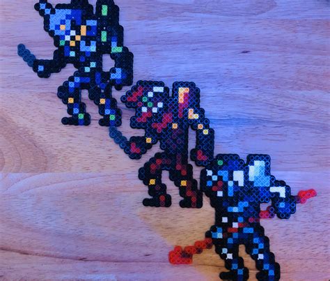 Unit Evangelion Llaveros Hama Beads Plantillas Hama Beads