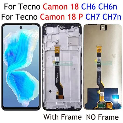 Black 6 8 Inch For Tecno Camon 18 Ch6 Ch6n Camon 18 P Ch7 Ch7n Lcd