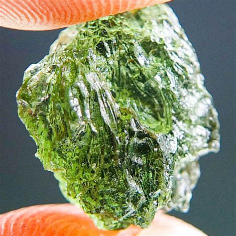 Vibrant Green Moldavite Glossy Quality A