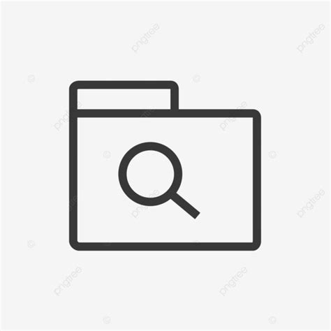 Folders Icons Line Style Interface Element Folder Vector Interface