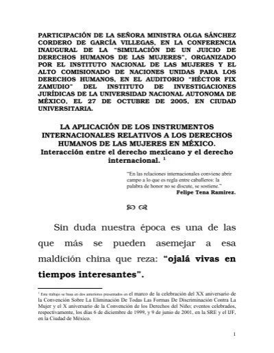 la aplicación de los instrumentos internacionales relativos a