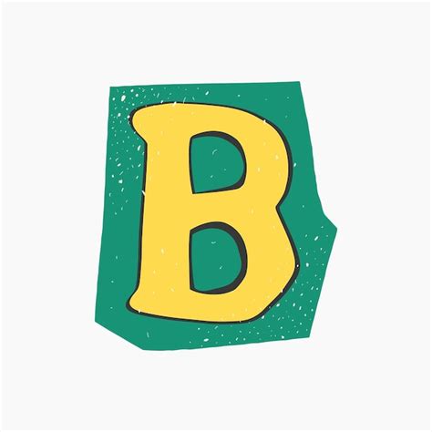 Premium Vector Letter B Magazine Cutout Element