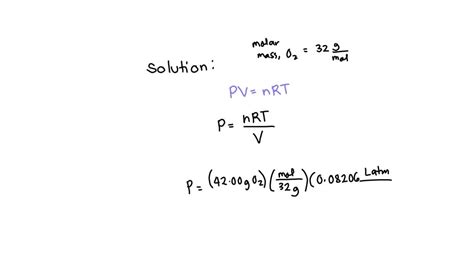 Solved What Is The Pressure In Atm In A L Tank With Grams