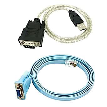 Câble réseau RJ45 série Rj45 vers DB9 et RS232 vers USB 2 en 1 CAT5