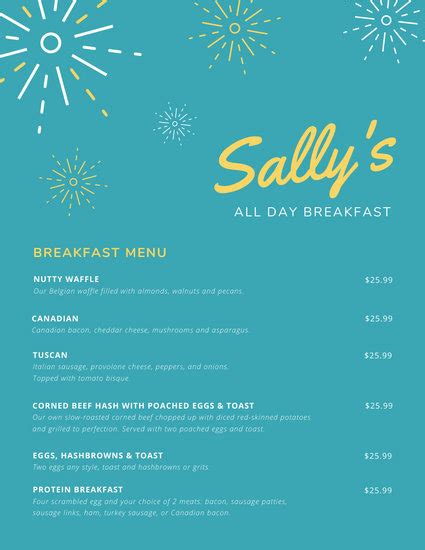 Customize 62 Breakfast Menu Templates Online Canva