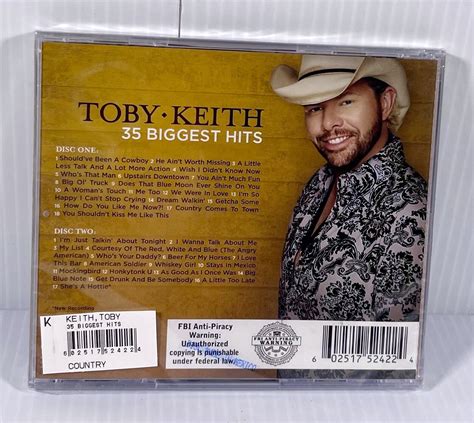 Toby Keith 35 Biggest Hits Cd 2 Disc Set Brand New Sealed See