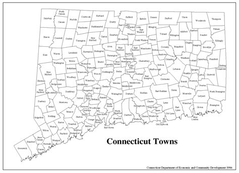 Connecticut Maps With Towns - Tourist Map Of English