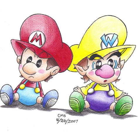 Baby Mario And Baby Wario Version 2 By Sillysimeongurl Fanart Central