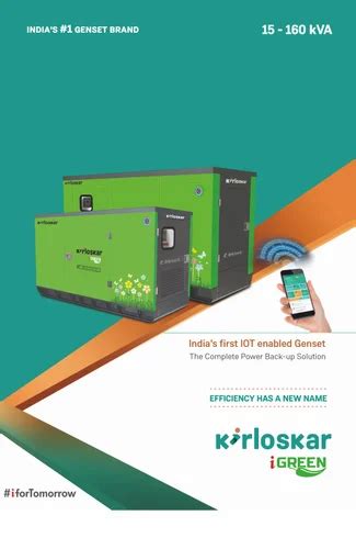 125 Kva Cpcb 4 Kirloskar Igreen Silent Diesel Genset 3 Phase 415v