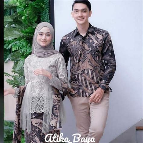 Jual Kebaya Batik Couple Annisa GRATIS JILBAB Kebaya Lamaran Kebaya