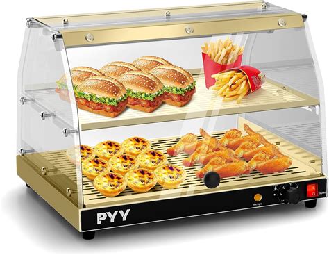 Jp Pyy フードウォーマー 業務用カウンタートップ ピザウォーマー カウンタートップ 2段 Led照明付き 食品