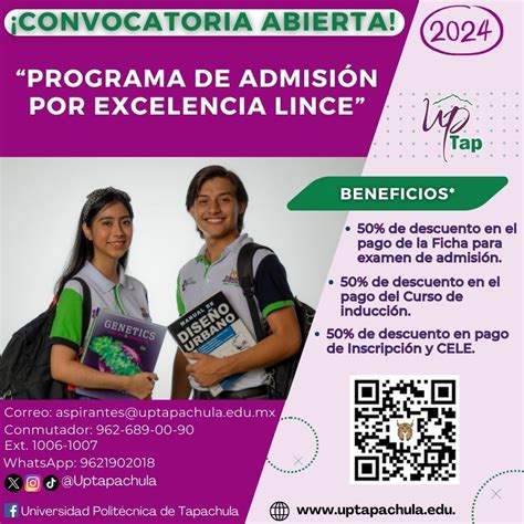 Convocatoria de Admisión Universidad Politécnica de Tapachula SEP