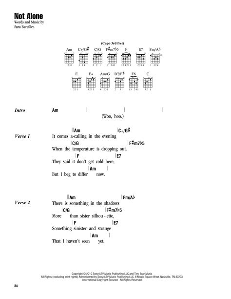 Not Alone By Sara Bareilles Guitar Chords Lyrics Guitar Instructor