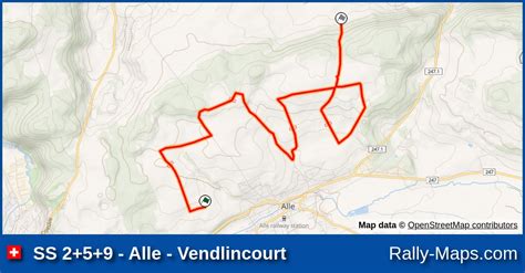 SS 2 5 9 Alle Vendlincourt stage map Critérium Jurassien 2023