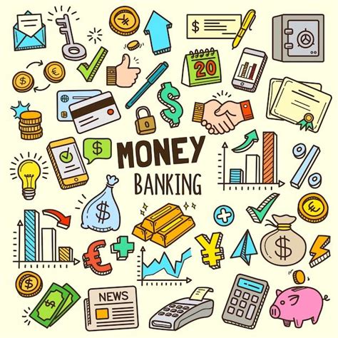 Premium Vector Money And Banking Elements Illustration Doodle