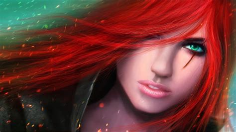 1920x1080 Women Face Redhead Fantasy Art Artwork Wallpaper 368 KB