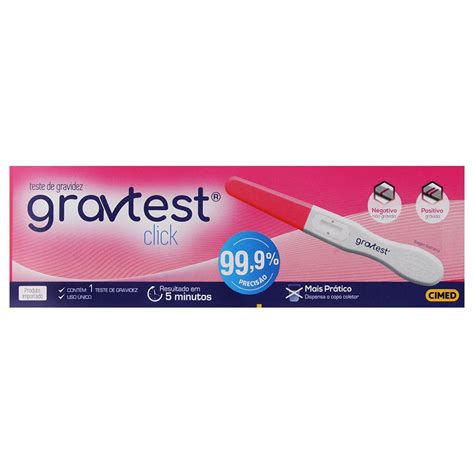 Grav Test Click Teste De Gravidez Minutos Cimed Dot G Dot G