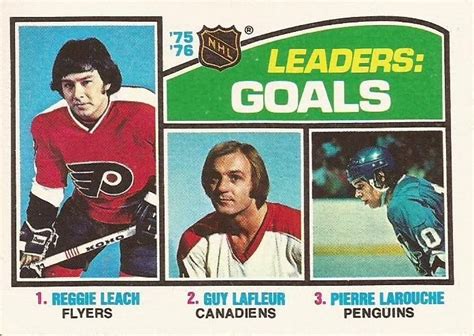 Hockey History Hub: 1975-76 NHL Goal Scoring Leaders - Leach Replaces ...