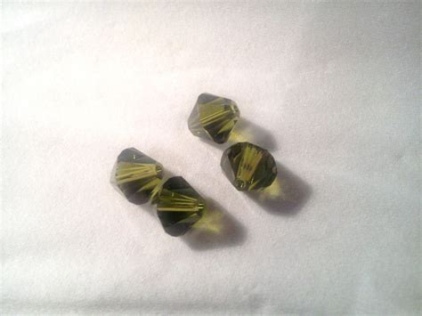 1 Perle Toupie En Cristal Autrichien Vert Olive 8 Mm 31 001 8mm De