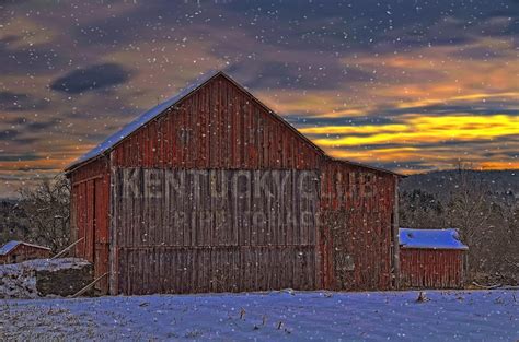 Winter Sunrise Over Dorothy S Barn Photograph By Dave Sandt Fine Art