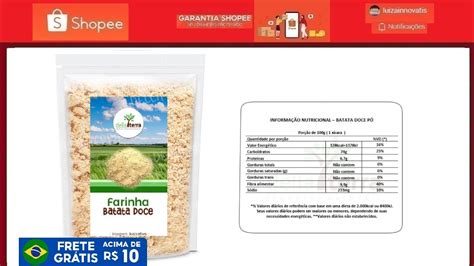 Farinha De Batata Doce 1 Kg Della Terra Shopee YouTube