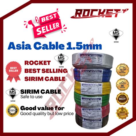 Asia Kabel 1 5mm PVC Insulated Cable 100 Pure Copper Wiring Cable