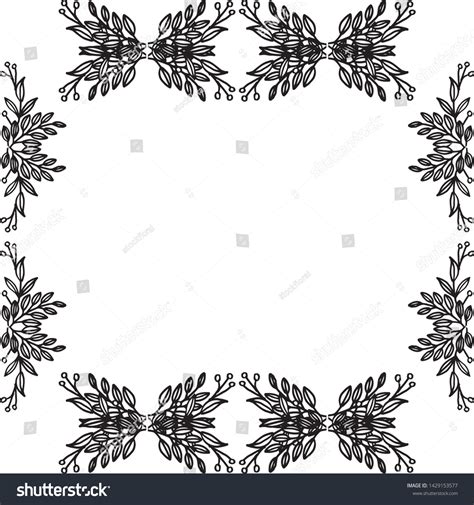 Vector Illustration Decoration Flower Frame Wallpaper Stock Vector