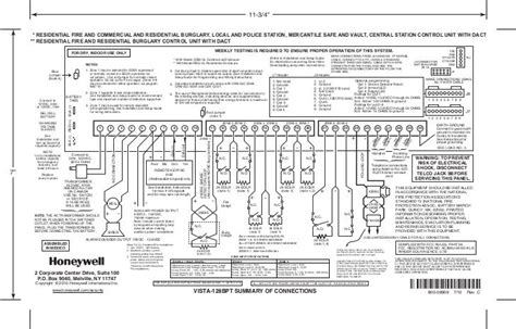 Honeywell Vista 128bpt Connections Summary