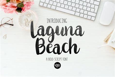 Laguna Beach Bold Script Font Bold Script Font Beach Fonts Brush