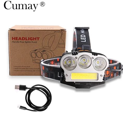 Cumay Led Headlamp 3t6cob Led Headlight 15000 Lumens Led Head Lamp