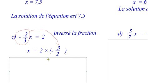 4eme Les Equations Correction Activité Equations Avec Fractions Youtube