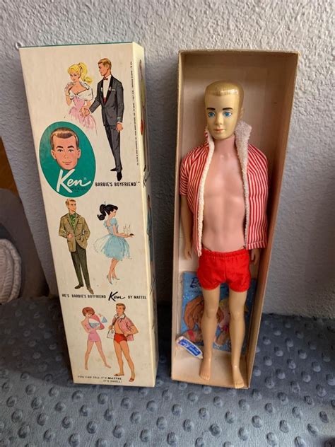 Vintage 1960s Ken Doll With Original Clothes Box