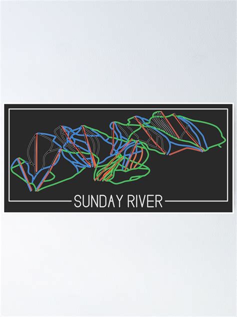 "Sunday River Colored Trail Map" Poster for Sale by ChasingGnarnia | Redbubble