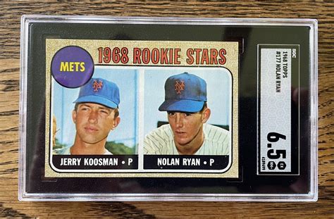 1968 TOPPS METS ROOKIES 177 JERRY KOOSMAN NOLAN RYAN ROOKIE RC PSA 6 5