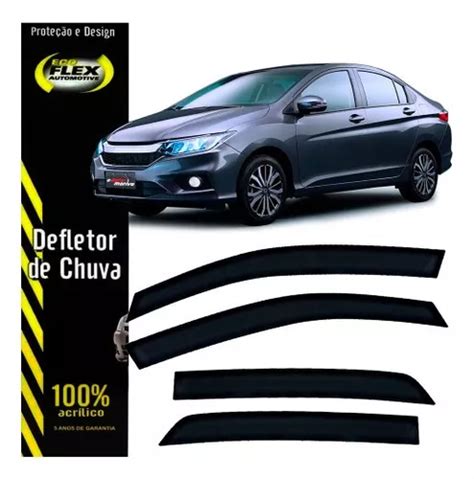 Calha Honda City 2015 A 2022 Ecoflex 4 Portas Defletor Chuva Frete grátis