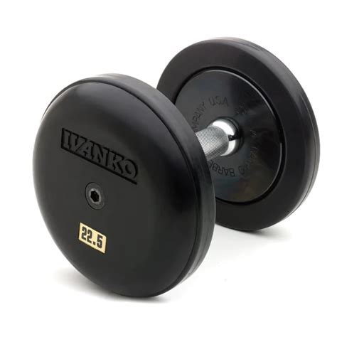 Commercial Rubber Encased Pro-Style Dumbbells by Ivanko (RUB/EPR)