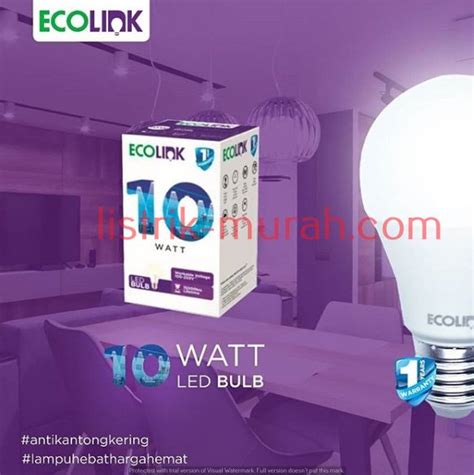 Jual Ecolink Led Bulb W Watt Watt K Cool Daylight Putih Di