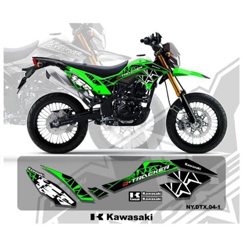 Hijau Stripping Lis Sticker Kawasaki D Tracker Se Green Color