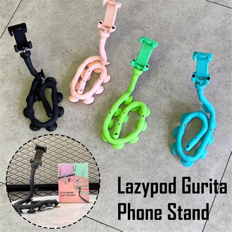 Jual Lazypod Gurita Phone Stand Cute Worm Lazy Neck Holder Flexible