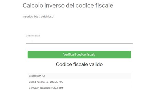 Calcolo Codice Fiscale Come Farlo Online E Verificare Il Codice Inverso