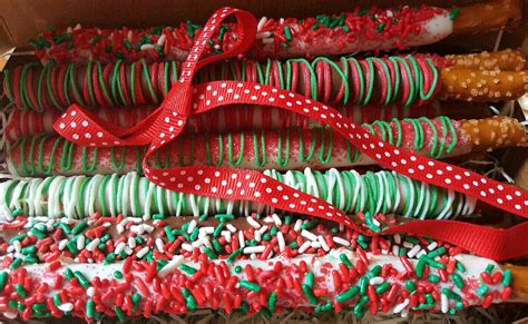 Gourmet Chocolate Covered Pretzels Holiday Christmas Boxed Etsy