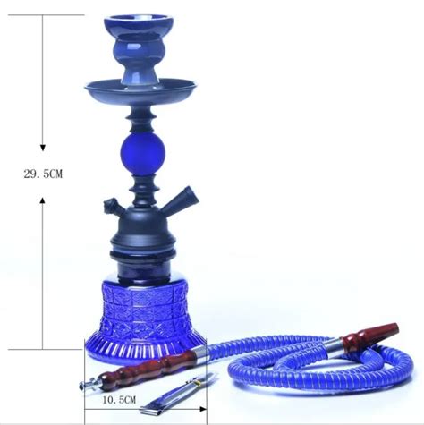 Dropshipping Shisha Bong Smoking Water Pipe Set With Glass Vase And Arab Stem One Hose Oil Rigs